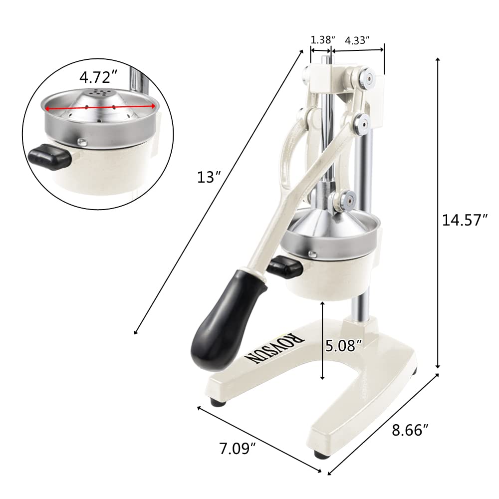 ROVSUN Commercial Manual Citrus Juicer Heavy Duty White