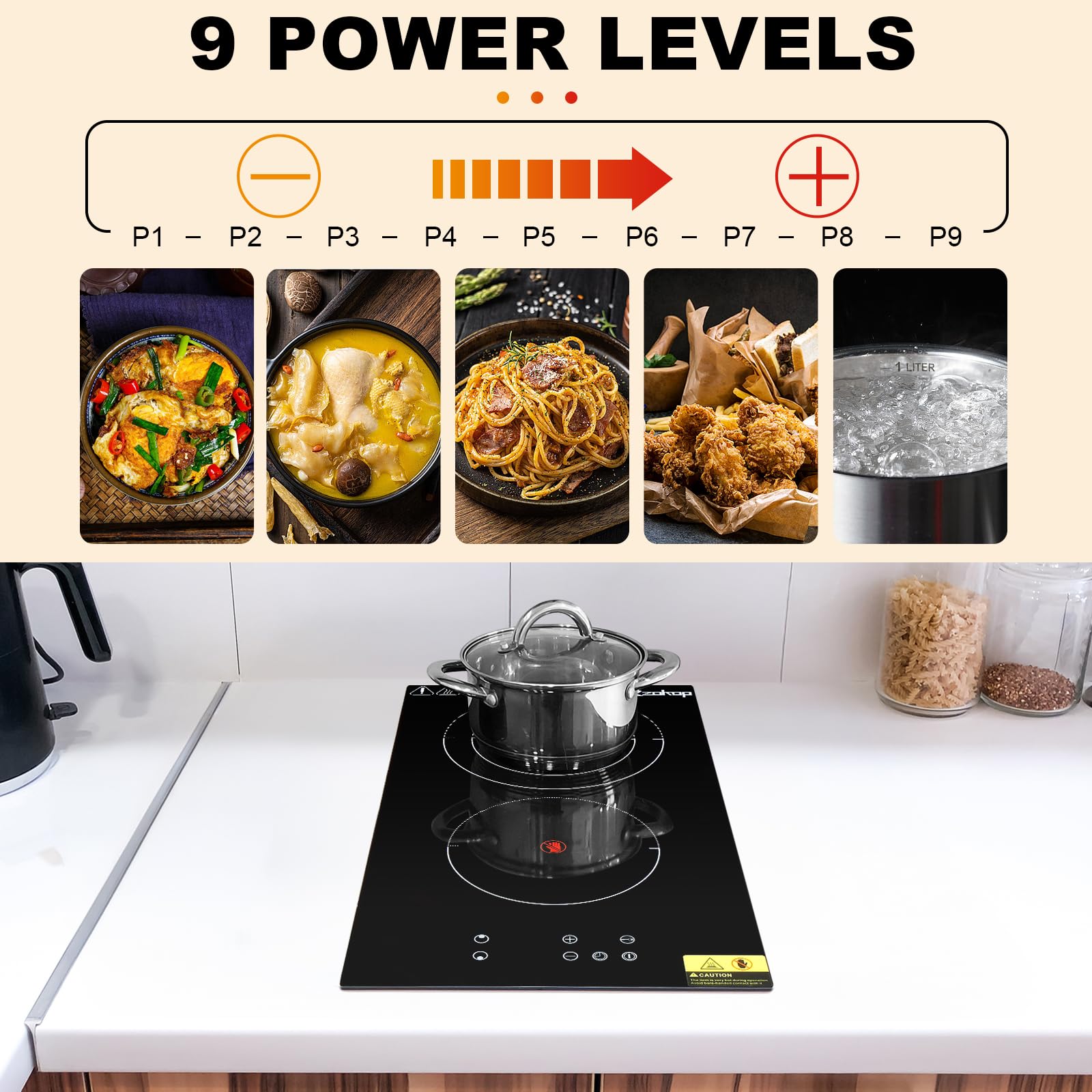 20 inch 2 Burners 3000W 220V Electric Ceramic Cooktop