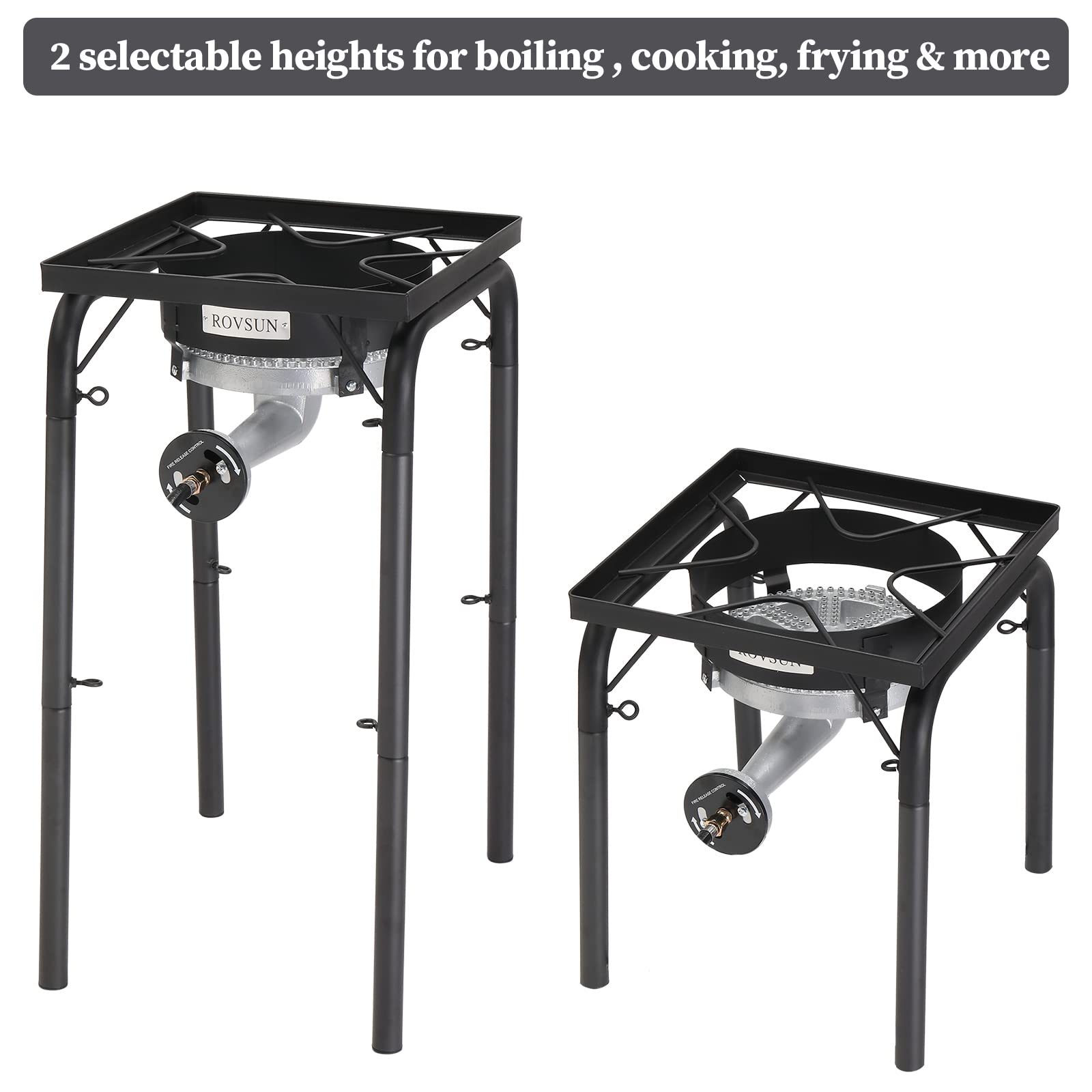 ROVSUN Single Burner 200000 BTU Outdoor Propane Stove for Camping