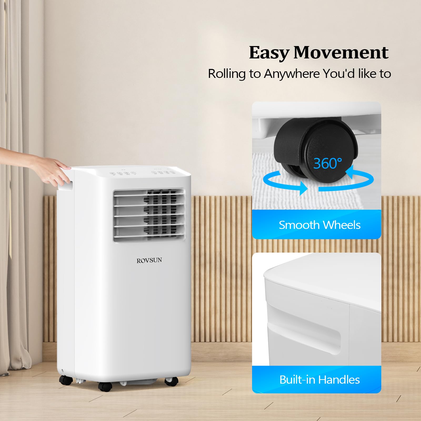 ROVSUN 10,000 BTU 115V Portable Air Conditioner with WiFi/APP & Install Kit