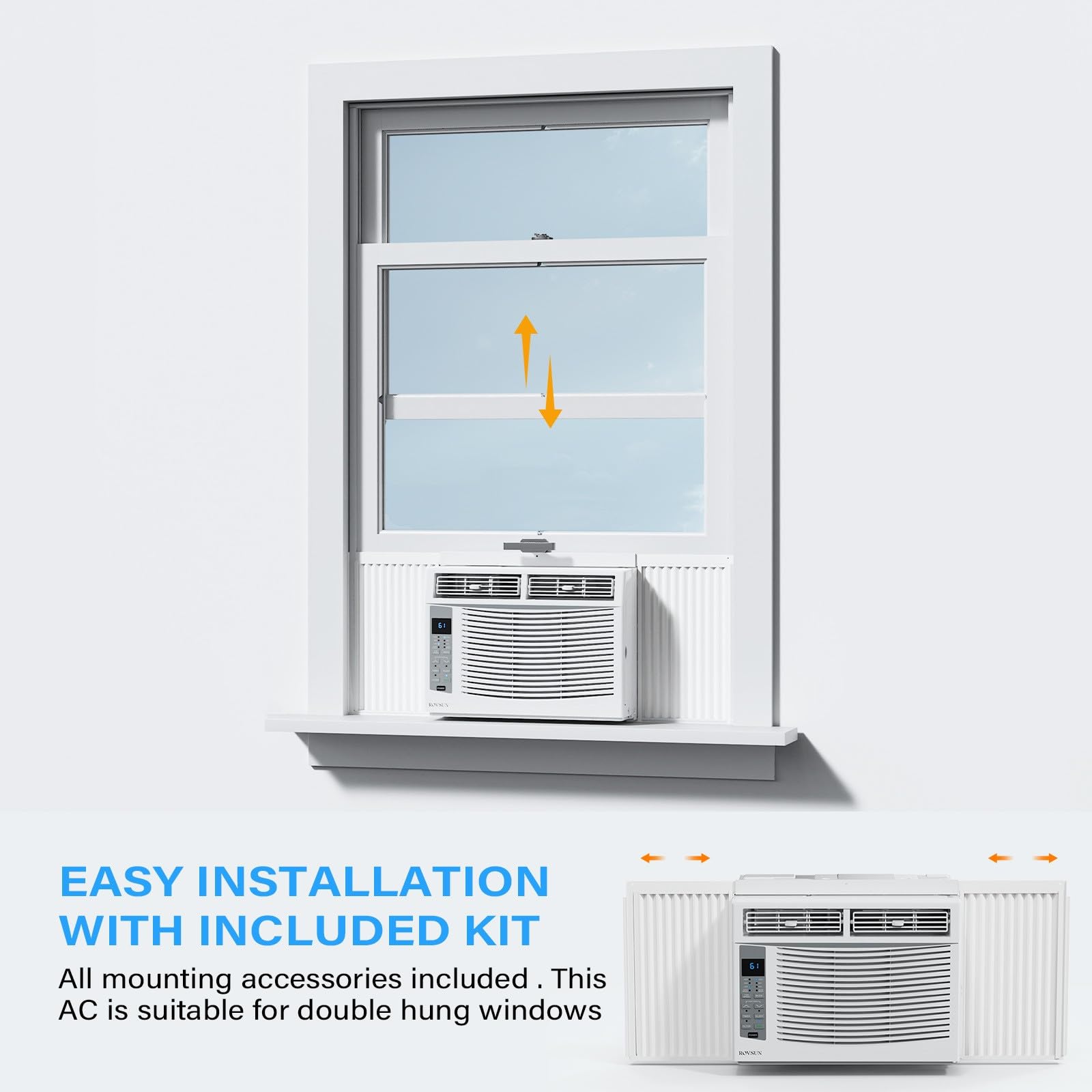 ROVSUN 6,000 BTU 115V Window Air Conditioner with Wifi/APP & Install Kit