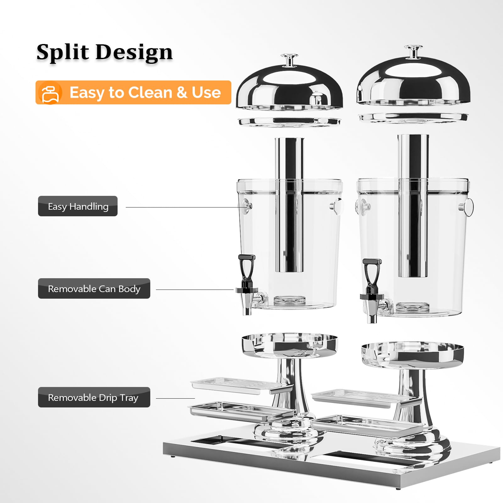 ROVSUN 4.4 Gallon/ 16.6L Beverage Dispenser