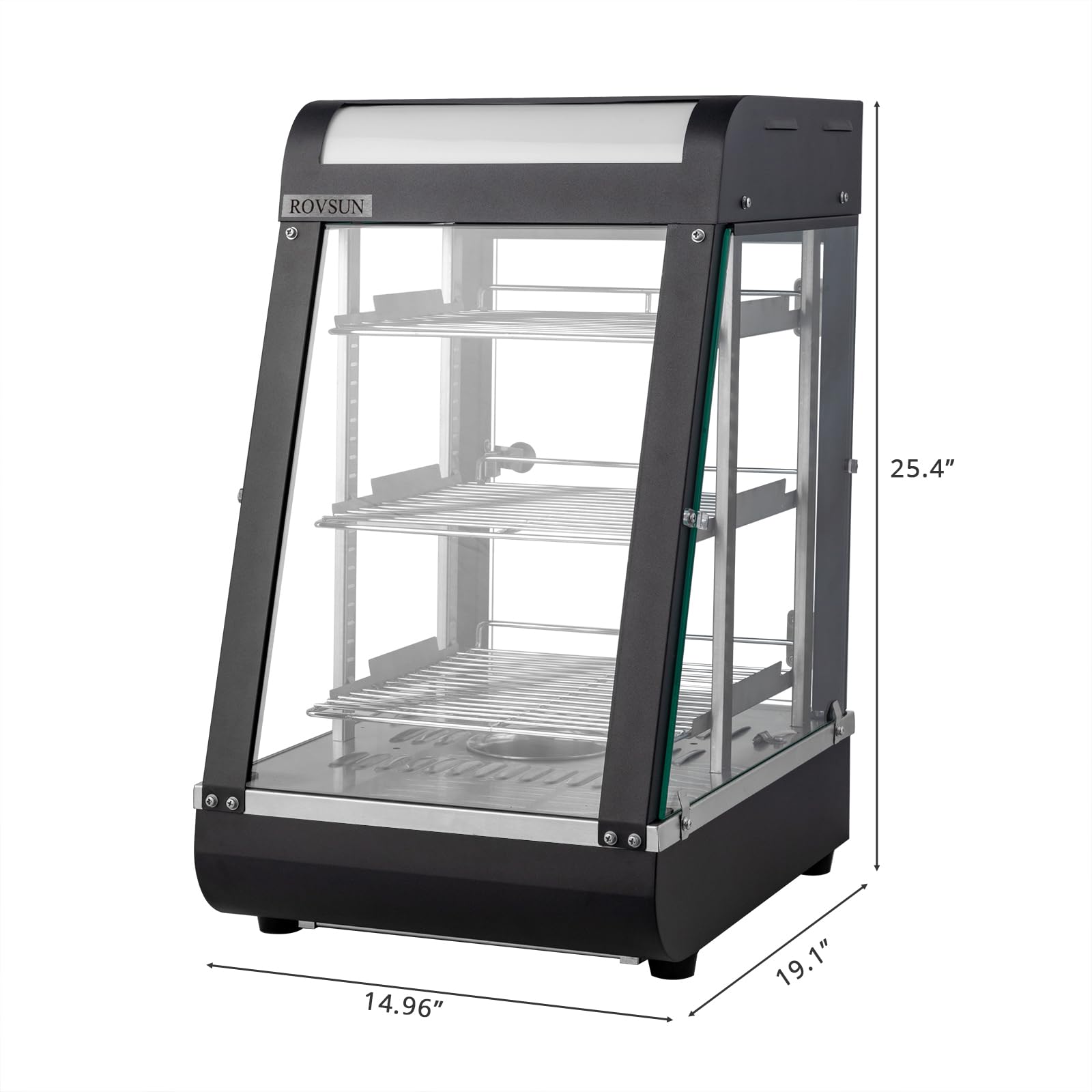 ROVSUN 3-Tier 15" 1000W 110V Hot Food Warmer Display Case Countertop