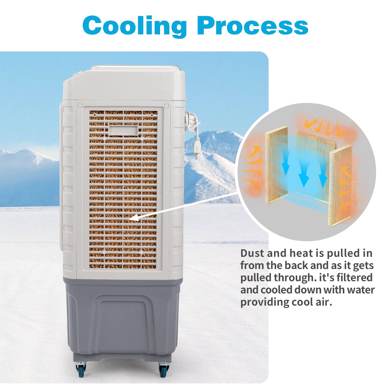 Cool down evaporative air shops cooler