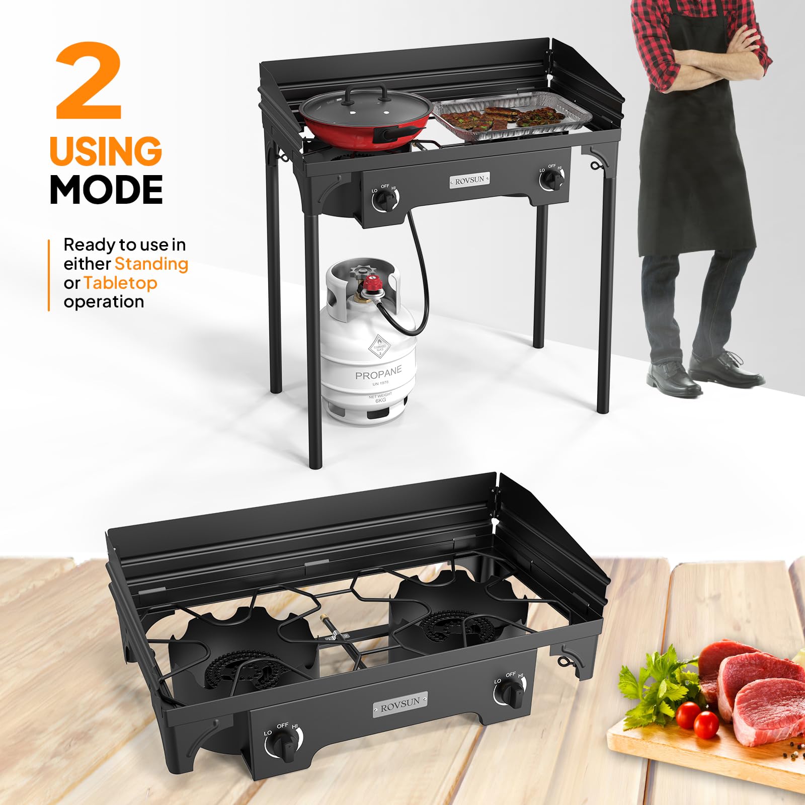 2 burner outdoor stove best sale