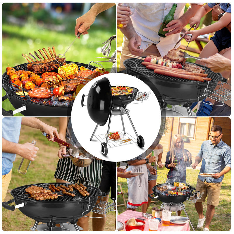 22 inch Charcoal Grill with Wheels and Storage Holder