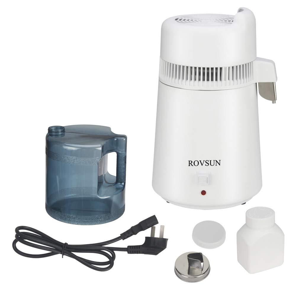 ROVSUN  6L Stainless Steel Water Distiller Countertop White