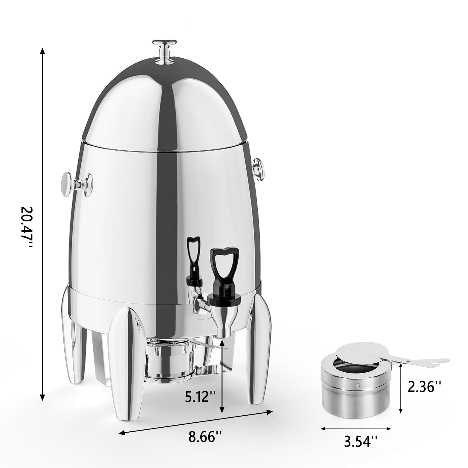 ROVSUN 3 Gallon Stainless Steel Coffee Chafer Urn with Fuel Holder