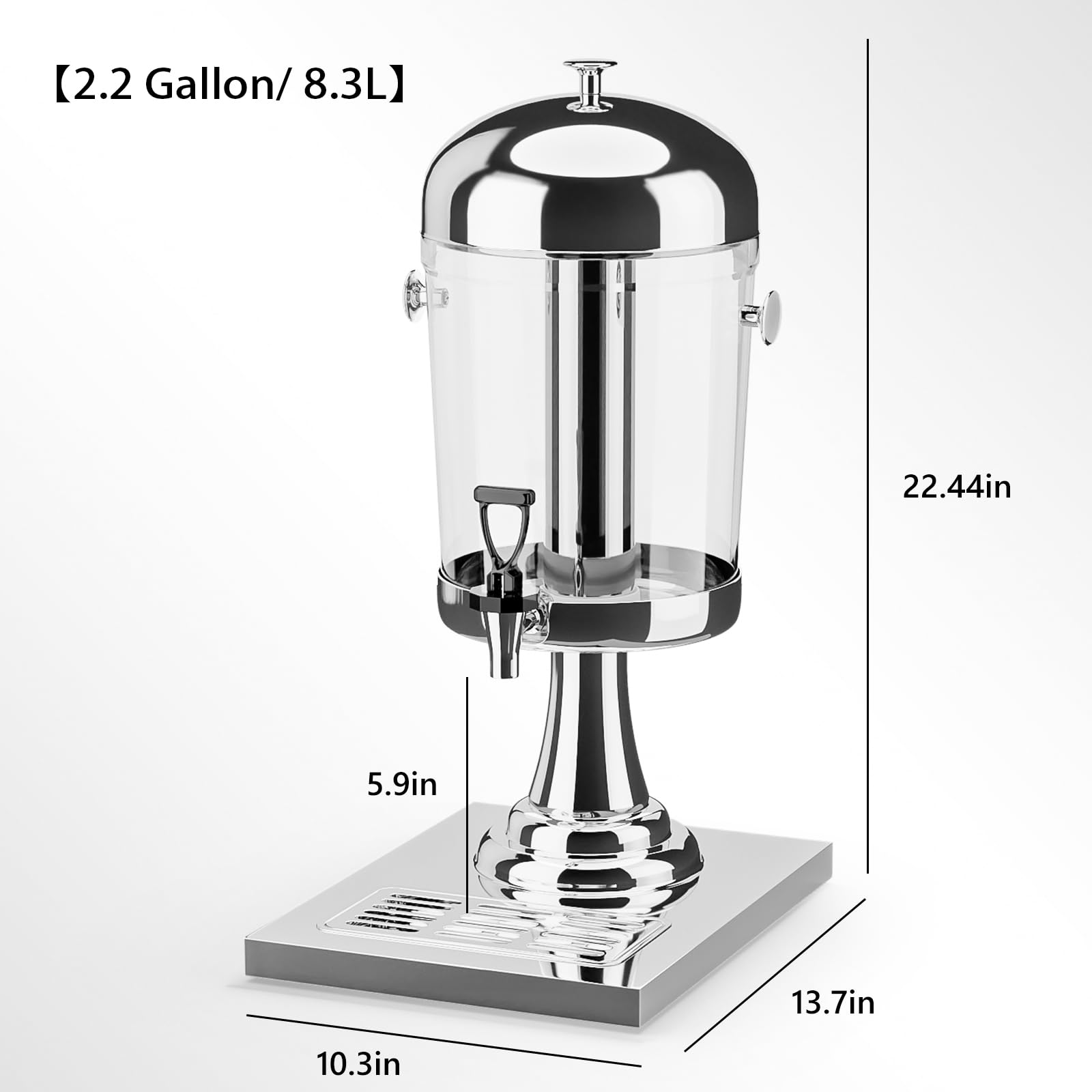 ROVSUN 2.2 Gallon Juice Beverage Dispenser with Ice Container