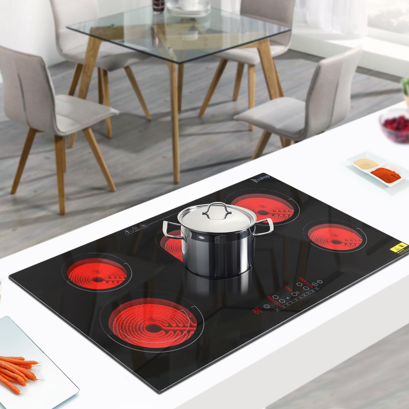 35 inch 5 Burners 8600W 220V Electric Ceramic Cooktop