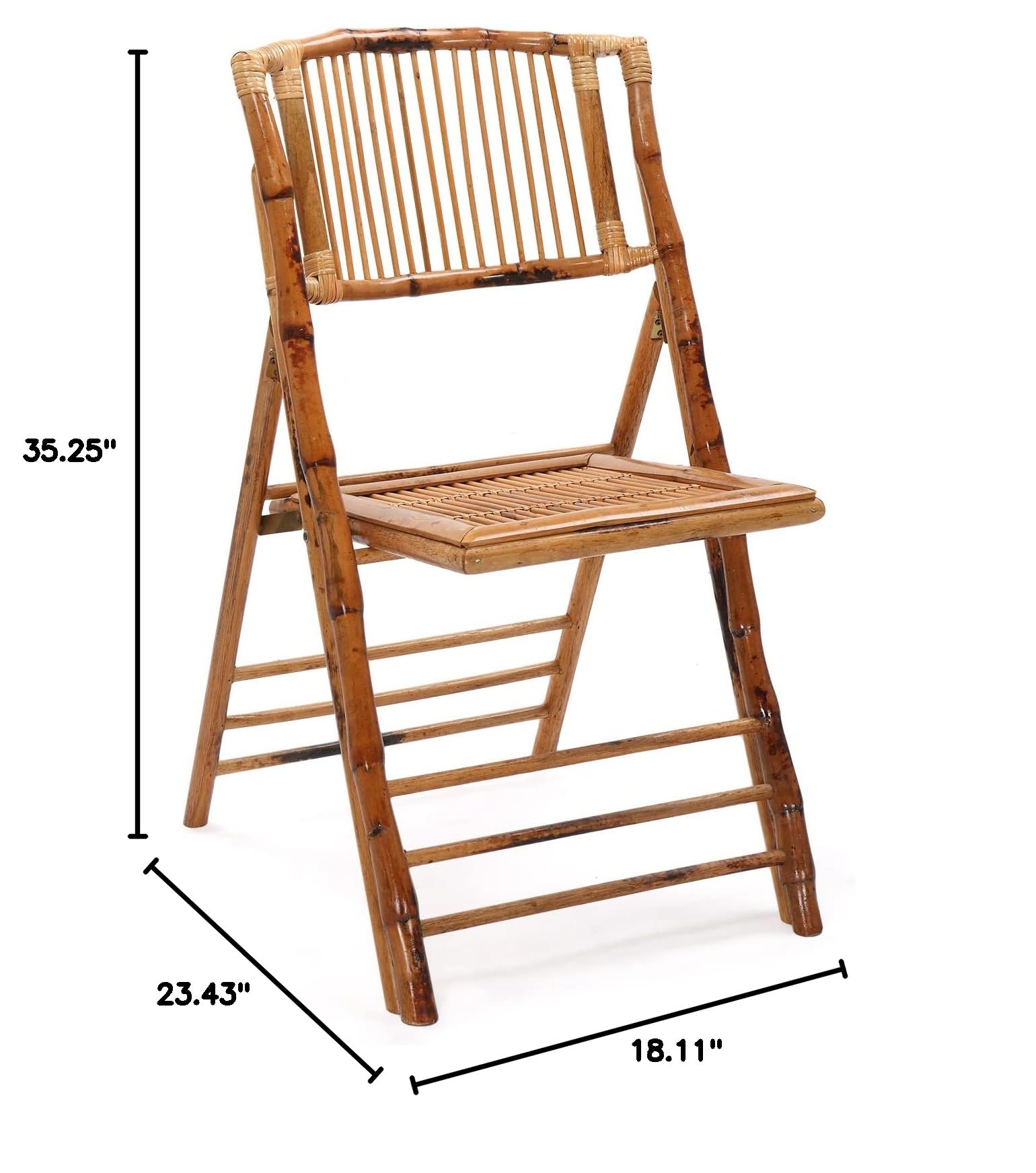 Bamboo Folding Chair for Outdoor & Indoor Brown