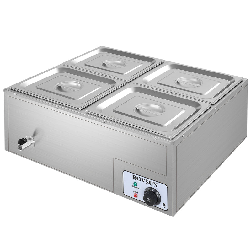 1200w Commercial Food Warmer With Dual 7l Pots Countertop Steam Soup  Kitchen for sale online
