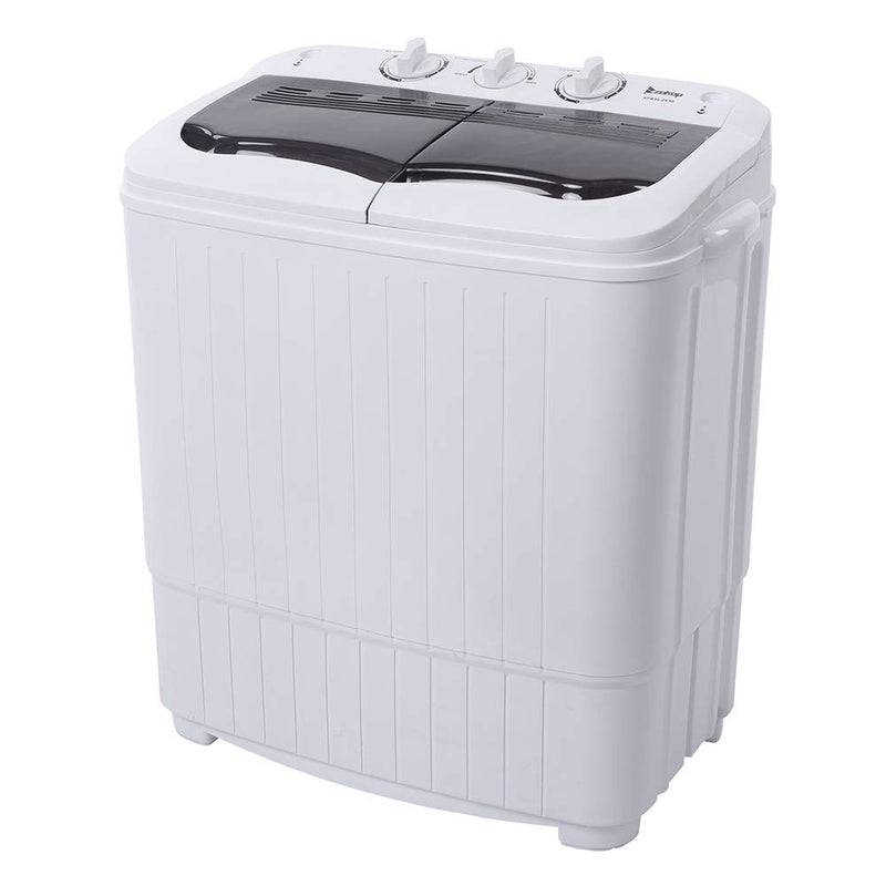 ROVSUN 26lbs Portable Twin Tub Washing Machine Mini Compact Washer Bla